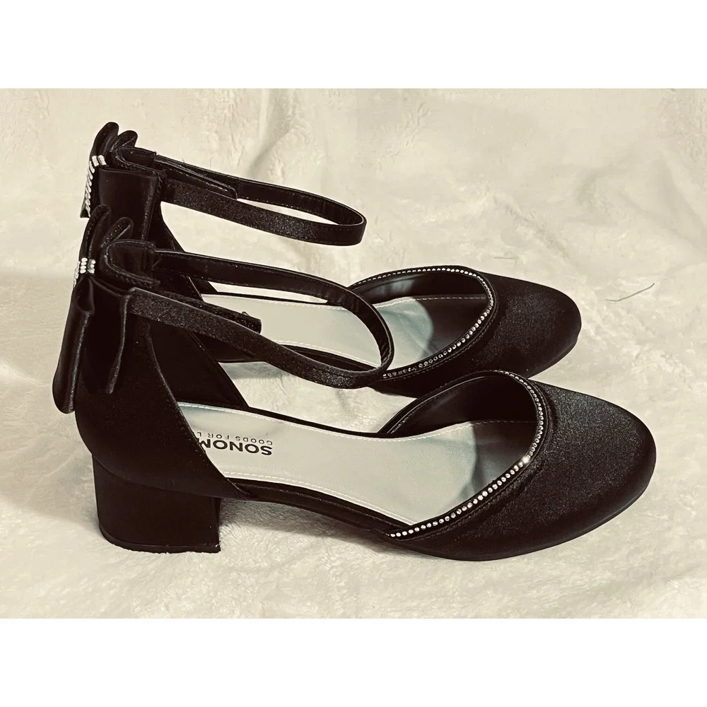 Sonoma Goods for Life Girls Lockett Dress Shoes – Size 6 – Bow & Embellishment